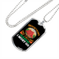 Camper Necklace Mountains Are Calling Necklace Stainless Steel or 18k Gold Dog Tag 24" Chain-Express Your Love Gifts