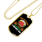 Camper Necklace Mountains Are Calling Necklace Stainless Steel or 18k Gold Dog Tag 24" Chain-Express Your Love Gifts