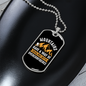 Camper Necklace Mountains Have A Way Necklace Stainless Steel or 18k Gold Dog Tag 24" Chain-Express Your Love Gifts