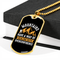 Camper Necklace Mountains Have A Way Necklace Stainless Steel or 18k Gold Dog Tag 24" Chain-Express Your Love Gifts