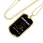 Camper Necklace Mountains White Brown Necklace Stainless Steel or 18k Gold Dog Tag 24" Chain-Express Your Love Gifts