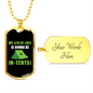 Camper Necklace My 4th Of July Necklace Stainless Steel or 18k Gold Dog Tag 24" Chain-Express Your Love Gifts