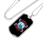 Camper Necklace My Theraphy is Camping Necklace Stainless Steel or 18k Gold Dog Tag 24" Chain-Express Your Love Gifts