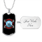 Camper Necklace My Theraphy is Camping Necklace Stainless Steel or 18k Gold Dog Tag 24" Chain-Express Your Love Gifts