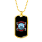 Camper Necklace My Theraphy is Camping Necklace Stainless Steel or 18k Gold Dog Tag 24" Chain-Express Your Love Gifts