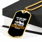 Camper Necklace My Wifes Permission Necklace Stainless Steel or 18k Gold Dog Tag 24" Chain-Express Your Love Gifts