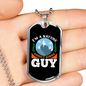 Camper Necklace Nature Addict Guy Necklace Stainless Steel or 18k Gold Dog Tag 24" Chain-Express Your Love Gifts
