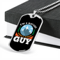 Camper Necklace Nature Addict Guy Necklace Stainless Steel or 18k Gold Dog Tag 24" Chain-Express Your Love Gifts