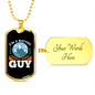 Camper Necklace Nature Addict Guy Necklace Stainless Steel or 18k Gold Dog Tag 24" Chain-Express Your Love Gifts