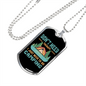 Camper Necklace Need To Go Camping Green Necklace Stainless Steel or 18k Gold Dog Tag 24" Chain-Express Your Love Gifts