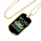 Camper Necklace Need To Go Camping Green Necklace Stainless Steel or 18k Gold Dog Tag 24" Chain-Express Your Love Gifts