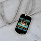 Camper Necklace Need To Go Camping Green Necklace Stainless Steel or 18k Gold Dog Tag 24" Chain-Express Your Love Gifts