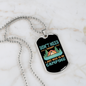 Camper Necklace Need To Go Camping Green Necklace Stainless Steel or 18k Gold Dog Tag 24" Chain-Express Your Love Gifts