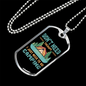 Camper Necklace Need To Go Camping Green Necklace Stainless Steel or 18k Gold Dog Tag 24" Chain-Express Your Love Gifts