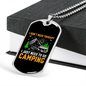 Camper Necklace Need To Go Camping Necklace Stainless Steel or 18k Gold Dog Tag 24" Chain-Express Your Love Gifts