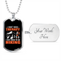 Camper Necklace Need To Go Hiking Necklace Stainless Steel or 18k Gold Dog Tag 24" Chain-Express Your Love Gifts