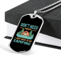 Camper Necklace Need To Go Necklace Stainless Steel or 18k Gold Dog Tag 24" Chain-Express Your Love Gifts