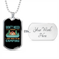 Camper Necklace Need To Go Necklace Stainless Steel or 18k Gold Dog Tag 24" Chain-Express Your Love Gifts
