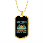 Camper Necklace Need To Go Necklace Stainless Steel or 18k Gold Dog Tag 24" Chain-Express Your Love Gifts