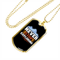 Camper Necklace Never Stop Exploring White Mountain Necklace Stainless Steel or 18k Gold Dog Tag 24" Chain-Express Your Love Gifts