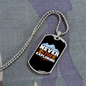 Camper Necklace Never Stop Exploring White Mountain Necklace Stainless Steel or 18k Gold Dog Tag 24" Chain-Express Your Love Gifts