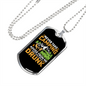 Camper Necklace Never Take Camping Necklace Stainless Steel or 18k Gold Dog Tag 24" Chain-Express Your Love Gifts