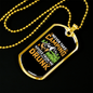 Camper Necklace Never Take Camping Necklace Stainless Steel or 18k Gold Dog Tag 24" Chain-Express Your Love Gifts