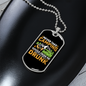 Camper Necklace Never Take Camping Necklace Stainless Steel or 18k Gold Dog Tag 24" Chain-Express Your Love Gifts