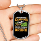 Camper Necklace Never Take Camping Necklace Stainless Steel or 18k Gold Dog Tag 24" Chain-Express Your Love Gifts