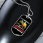Camper Necklace Nightclub In The Necklace Stainless Steel or 18k Gold Dog Tag 24" Chain-Express Your Love Gifts