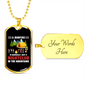 Camper Necklace Nightclub In The Necklace Stainless Steel or 18k Gold Dog Tag 24" Chain-Express Your Love Gifts