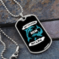 Camper Necklace No Clean Ocean No Life Necklace Stainless Steel or 18k Gold Dog Tag 24" Chain-Express Your Love Gifts