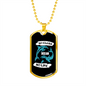 Camper Necklace No Clean Ocean No Life Necklace Stainless Steel or 18k Gold Dog Tag 24" Chain-Express Your Love Gifts