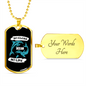 Camper Necklace No Clean Ocean No Life Necklace Stainless Steel or 18k Gold Dog Tag 24" Chain-Express Your Love Gifts