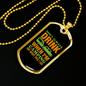 Camper Necklace No Drink When Camping Necklace Stainless Steel or 18k Gold Dog Tag 24" Chain-Express Your Love Gifts