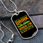 Camper Necklace No Drink When Camping Necklace Stainless Steel or 18k Gold Dog Tag 24" Chain-Express Your Love Gifts
