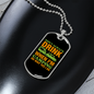 Camper Necklace No Drink When Camping Necklace Stainless Steel or 18k Gold Dog Tag 24" Chain-Express Your Love Gifts