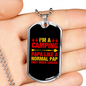 Camper Necklace Normal Pap Necklace Stainless Steel or 18k Gold Dog Tag 24" Chain-Express Your Love Gifts
