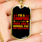 Camper Necklace Normal Pap Necklace Stainless Steel or 18k Gold Dog Tag 24" Chain-Express Your Love Gifts