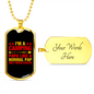 Camper Necklace Normal Pap Necklace Stainless Steel or 18k Gold Dog Tag 24" Chain-Express Your Love Gifts