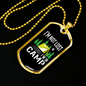 Camper Necklace Not Lost Camp Necklace Stainless Steel or 18k Gold Dog Tag 24" Chain-Express Your Love Gifts