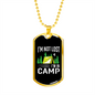 Camper Necklace Not Lost Camp Necklace Stainless Steel or 18k Gold Dog Tag 24" Chain-Express Your Love Gifts
