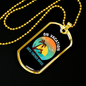 Camper Necklace On Vacation White Necklace Stainless Steel or 18k Gold Dog Tag 24" Chain-Express Your Love Gifts