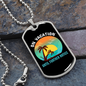 Camper Necklace On Vacation White Necklace Stainless Steel or 18k Gold Dog Tag 24" Chain-Express Your Love Gifts