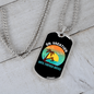 Camper Necklace On Vacation White Necklace Stainless Steel or 18k Gold Dog Tag 24" Chain-Express Your Love Gifts