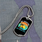 Camper Necklace On Vacation White Necklace Stainless Steel or 18k Gold Dog Tag 24" Chain-Express Your Love Gifts