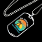 Camper Necklace On Vacation White Necklace Stainless Steel or 18k Gold Dog Tag 24" Chain-Express Your Love Gifts