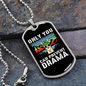 Camper Necklace Only You Can Prevent Drama Necklace Stainless Steel or 18k Gold Dog Tag 24" Chain-Express Your Love Gifts
