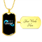 Camper Necklace Out Of The Ocean Necklace Stainless Steel or 18k Gold Dog Tag 24" Chain-Express Your Love Gifts