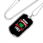 Camper Necklace Outdoor Adventure Canada 1963 Necklace Stainless Steel or 18k Gold Dog Tag 24" Chain-Express Your Love Gifts